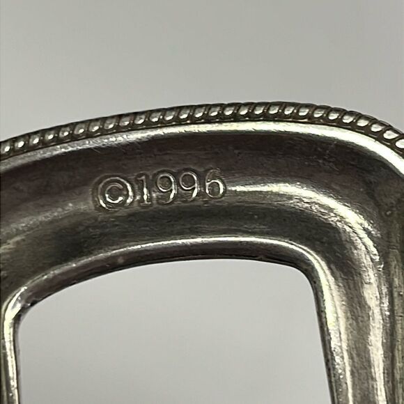 Genuine Top Grain Leather Brown Cowboy Western Stitching Silver Hardware 45/2XL - Picture 9 of 16